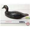 Image 8 : Wooden Duck Decoy (Consignor Tag ~ Black Duck Working Decoy : c.1930 : Tack Eyes) (Measures : 6-1/2"