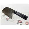 Image 6 : CLEAVER : (Consignor Tag ~ Damascus Cleaver w/Laminated Handle & Leather Sheath) (Total Length : 12"