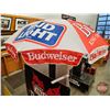Image 3 : Vintage Budweiser Patio Umbrella & Beer Coroplast Advertising (5) (Largest Coroplast : 48"H x 48"W) 