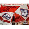 Image 4 : Vintage Budweiser Patio Umbrella & Beer Coroplast Advertising (5) (Largest Coroplast : 48"H x 48"W) 