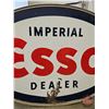Image 11 : Double Sided Oval Porcelain Dealer Sign : Imperial ESSO  ~ Oval (Alum. Frame)  (Measures : 61"H x 90