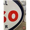 Image 12 : Double Sided Oval Porcelain Dealer Sign : Imperial ESSO  ~ Oval (Alum. Frame)  (Measures : 61"H x 90