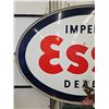 Image 5 : Double Sided Oval Porcelain Dealer Sign : Imperial ESSO  ~ Oval (Alum. Frame)  (Measures : 61"H x 90
