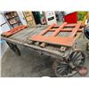Image 11 : Train Station Platform Luggage Wagon  (Deck Measures : 36"H x 46"W x 118"L)