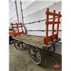 Image 4 : Train Station Platform Luggage Wagon  (Deck Measures : 36"H x 46"W x 118"L)