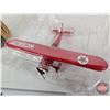 Image 2 : Die-Cast Metal Coin Bank : Wings of Texaco : 1931 Stearman BiPlane (Third in a Series)  (Box Measure