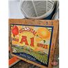 Image 9 : Wooden Apple Crate w/Danger Signs (2), Tin Tractor Toy, Maps (2), 1960's Car Magazines, etc (Crate M