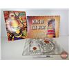 Image 1 : Double Sided Cardboard Alcohol Advertising Signs (3) : Corona, Budweiser & Bacardi (Largest Measures
