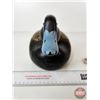 Image 3 : Wooden Duck Decoy (Consignor Tag ~ Bluebill Hen : Working Decoy : Found in Quebec : Glass Eyes)  (Me