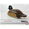 Image 8 : Wooden Duck Decoy (Consignor Tag ~ Bluebill Hen : Working Decoy : Found in Quebec : Glass Eyes)  (Me
