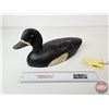 Image 1 : Wooden Duck Decoy (Buckshot Marks) (Consignor Tag ~ Very Hard Working : Bluebill Drake : c.1940 : Qu