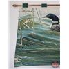 Image 2 : Hanging Tapestry : Pride of the Lakes by Kevin Daniel : c/w Wood Rod (Measures : 25"H x 36"W ~ Rod L