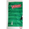 Image 7 : Saskatchewan Roughriders/Pilsner Flag  (Measures : 23"H x 46"W)