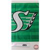 Image 9 : Saskatchewan Roughriders/Pilsner Flag  (Measures : 23"H x 46"W)