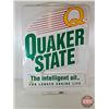 Image 1 : Single Side 3D Embossed Sign : Quaker State  (Measures : 43-1/2"H x 34-1/4"W x 4"D)