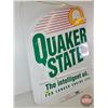 Image 2 : Single Side 3D Embossed Sign : Quaker State  (Measures : 43-1/2"H x 34-1/4"W x 4"D)