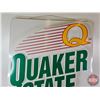 Image 3 : Single Side 3D Embossed Sign : Quaker State  (Measures : 43-1/2"H x 34-1/4"W x 4"D)
