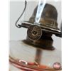Image 6 : Finger Oil Lamp : Clear Font w/White Flamer Burner c/w Half Bottle Lamp Oil (Total Height w/Chimney 