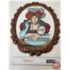 Image 1 : Retro Resin Frame Oval Mirror : Coca-Cola  (Measures : 23"H x 17"W)