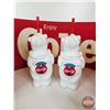 Image 4 : Coca-Cola Collector Combo :  - Hat - Polar Bear Drink Bottles - Poster  - Banner  - etc c/w Wooden C