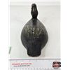 Image 7 : Wooden Duck Decoy (Consignor Tag ~ Bluebill Hen : Working Decoy : Glass Eyes : c.1950) (Measures : 6