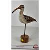 Image 1 : Wooden Bird Figurine : Hand Carved & Hand Painted (Measures : 14"H)