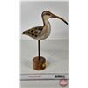 Image 3 : Wooden Bird Figurine : Hand Carved & Hand Painted (Measures : 14"H)