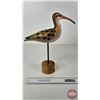Image 4 : Wooden Bird Figurine : Hand Carved & Hand Painted (Measures : 14"H)