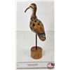 Image 6 : Wooden Bird Figurine : Hand Carved & Hand Painted (Measures : 14"H)
