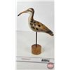 Image 7 : Wooden Bird Figurine : Hand Carved & Hand Painted (Measures : 14"H)