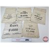 Image 1 : Coin Canvas Sacks (5) : Variety