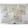 Image 1 : Coin Canvas Sacks (5) : Variety