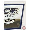 Image 2 : Advertising Mirror : Budweiser ICE Draft Light (Measures : 23"H x 30"W)