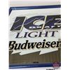 Image 3 : Advertising Mirror : Budweiser ICE Draft Light (Measures : 23"H x 30"W)