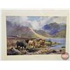 Image 2 : Framed Print : Inverlochy Castle by D Sherrin (Highland Cows)  (Measures : 26"H x 32"W)