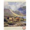 Image 4 : Framed Print : Inverlochy Castle by D Sherrin (Highland Cows)  (Measures : 26"H x 32"W)