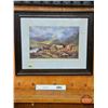 Image 1 : Framed Print : The Falls of Glen Nevis by D Sherrin (Highland Cows)  (Measures : 26"H x 32"W)