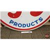 Image 14 : Double Sided Round Porcelain Service Station Sign : PURITY 99 ~ Round (Alum. Frame) (60"Dia)