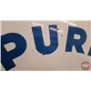 Image 17 : Double Sided Round Porcelain Service Station Sign : PURITY 99 ~ Round (Alum. Frame) (60"Dia)