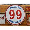 Image 2 : Double Sided Round Porcelain Service Station Sign : PURITY 99 ~ Round (Alum. Frame) (60"Dia)