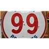 Image 4 : Double Sided Round Porcelain Service Station Sign : PURITY 99 ~ Round (Alum. Frame) (60"Dia)