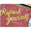Image 9 : Single Side Tin Sign : Refresh Yourself "Drink Coca-Cola"  (Note : Has been cut and repaired with ba