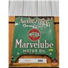 Image 1 : Porcelain Service Station Oil Stand Panel : Imperial Marvelube Motor Oil (Measures : 23"H x 20-1/2"W