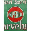 Image 6 : Porcelain Service Station Oil Stand Panel : Imperial Marvelube Motor Oil (Measures : 23"H x 20-1/2"W