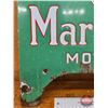 Image 7 : Porcelain Service Station Oil Stand Panel : Imperial Marvelube Motor Oil (Measures : 23"H x 20-1/2"W