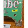 Image 9 : Porcelain Service Station Oil Stand Panel : Imperial Marvelube Motor Oil (Measures : 23"H x 20-1/2"W