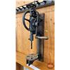Image 1 : HAND CRANK POST DRILL : Can Blower & Forge (Kitchener, On)  (Measures : 34"H x 14"W x 12"D)