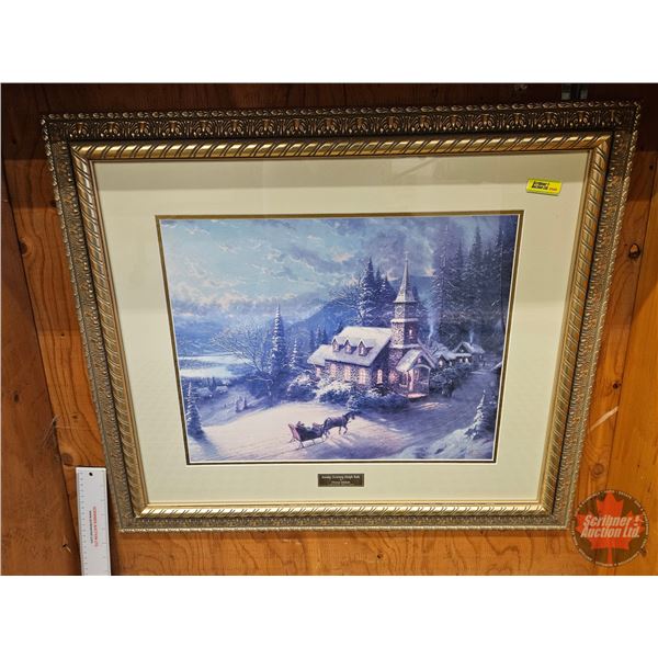Framed Print : Sunday Evening Sleigh Ride by Thomas Kinkade (Library Edition) (Measures : 26-1/2"H x