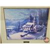 Image 2 : Framed Print : Sunday Evening Sleigh Ride by Thomas Kinkade (Library Edition) (Measures : 26-1/2"H x