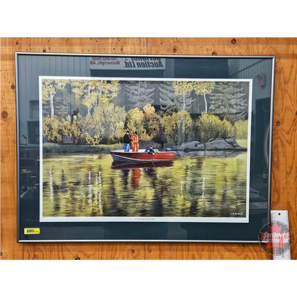 Framed Print : Catch & Release by CD Hiebert (Limited Edition 3/600) (Measures : 22"H x 29-3/4"W)